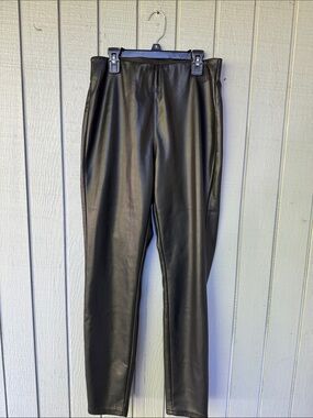 Harley Davidson Faux Leather Black Pant Size M